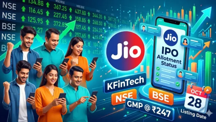 Jio IPO Allotment Status Check KFinTech NSE BSE GMP Listing on Oct 28